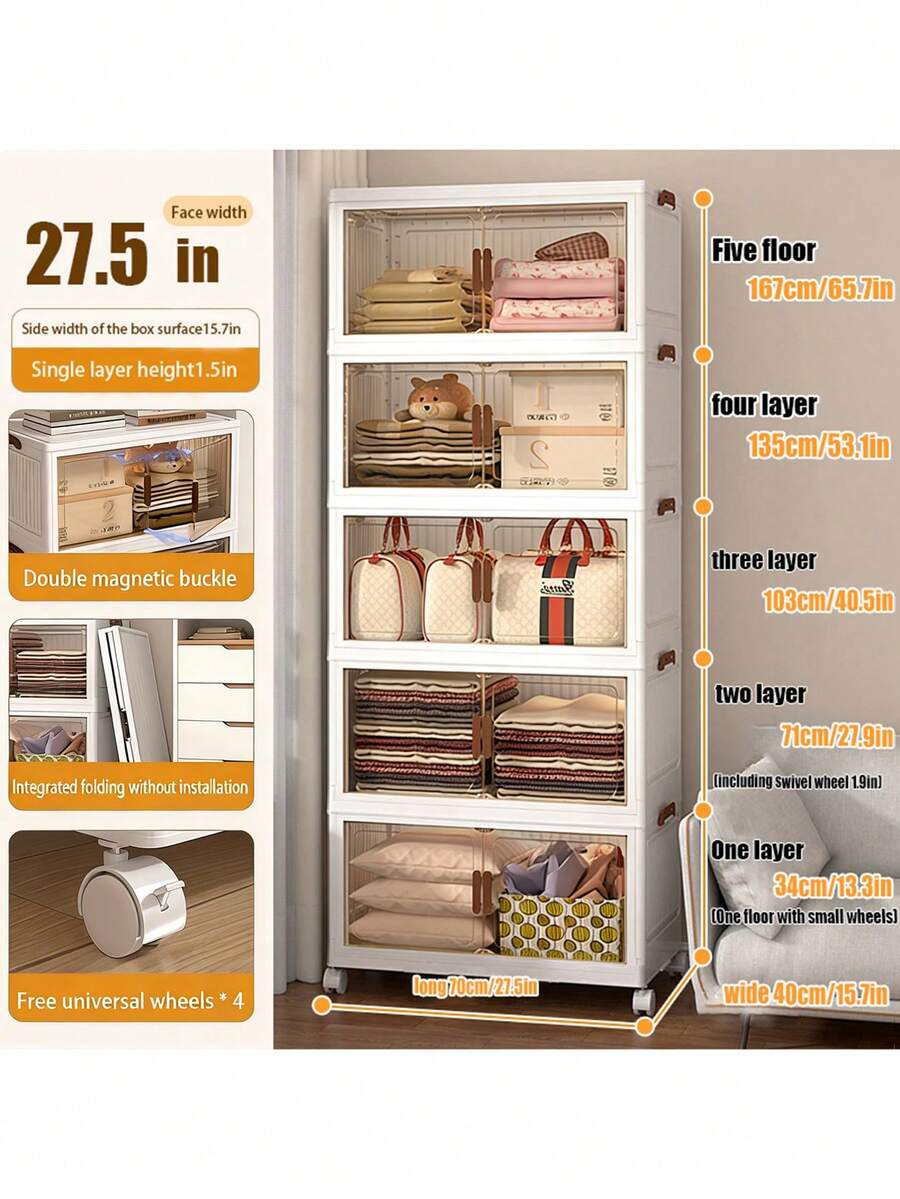 Shoe Box Display - 5-laags opbergrek voor huisdecoratie, grote capaciteit,
