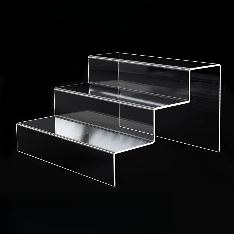 Shoe Box Display - Handgemaakt displayrek voor poppenopslag, drielaags trapeziumvormig