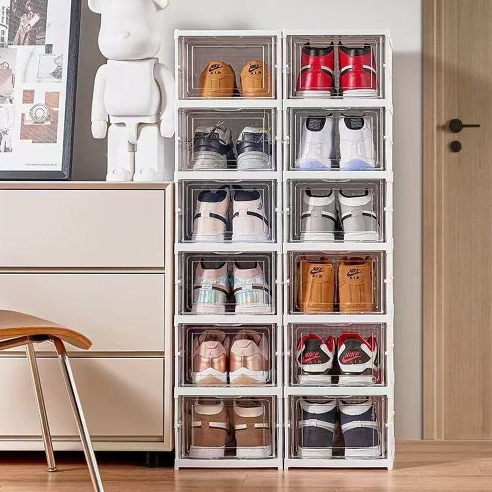 Shoe Box Display - Stofdicht opvouwbaar schoenenkastje met 6 lagen,