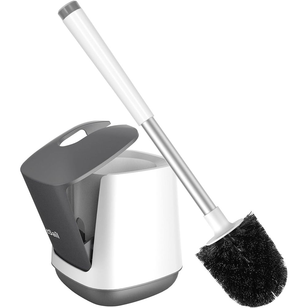 Brush Bristle Set - Toiletborstelhouder met afsluitbaar deksel en extra