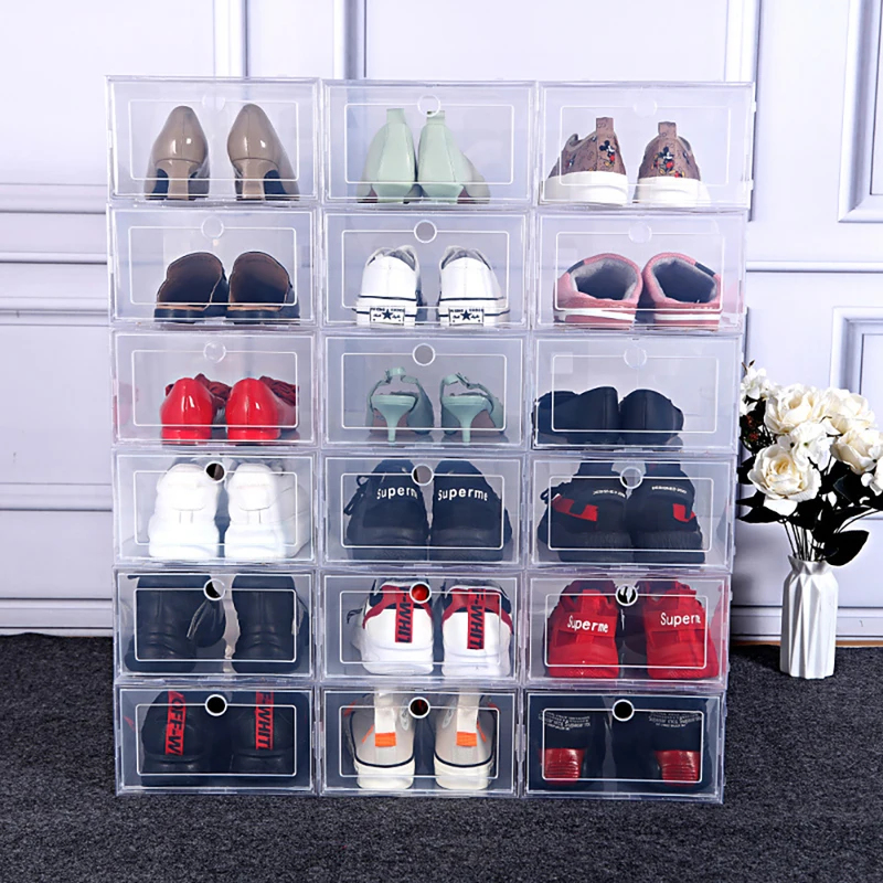 6 stuks transparante schoeneno - Shoe Box Display recensie en prijs