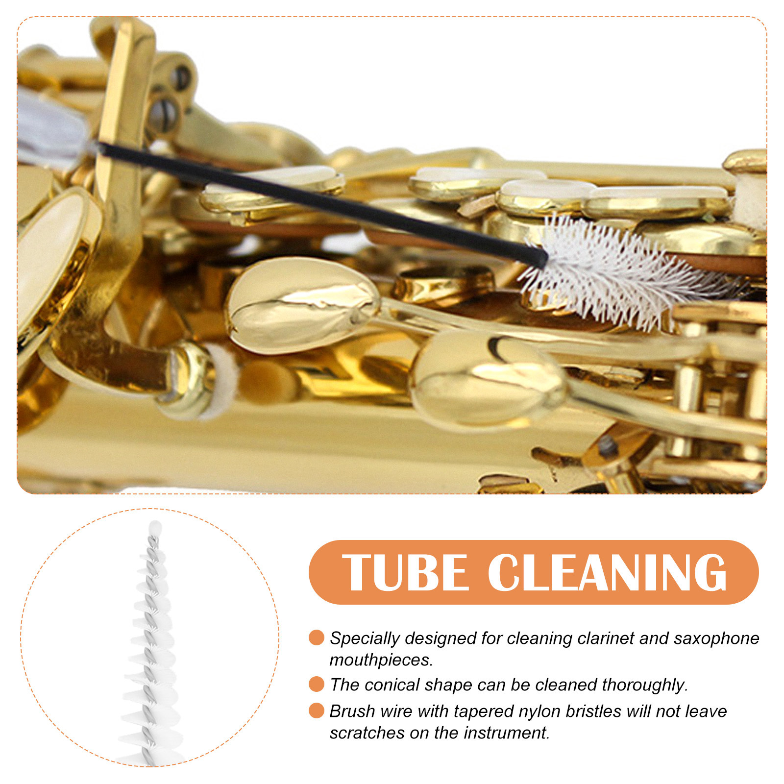 4-delige saxofoon-geluidsgaten - Brush Bristle Set recensie en prijs